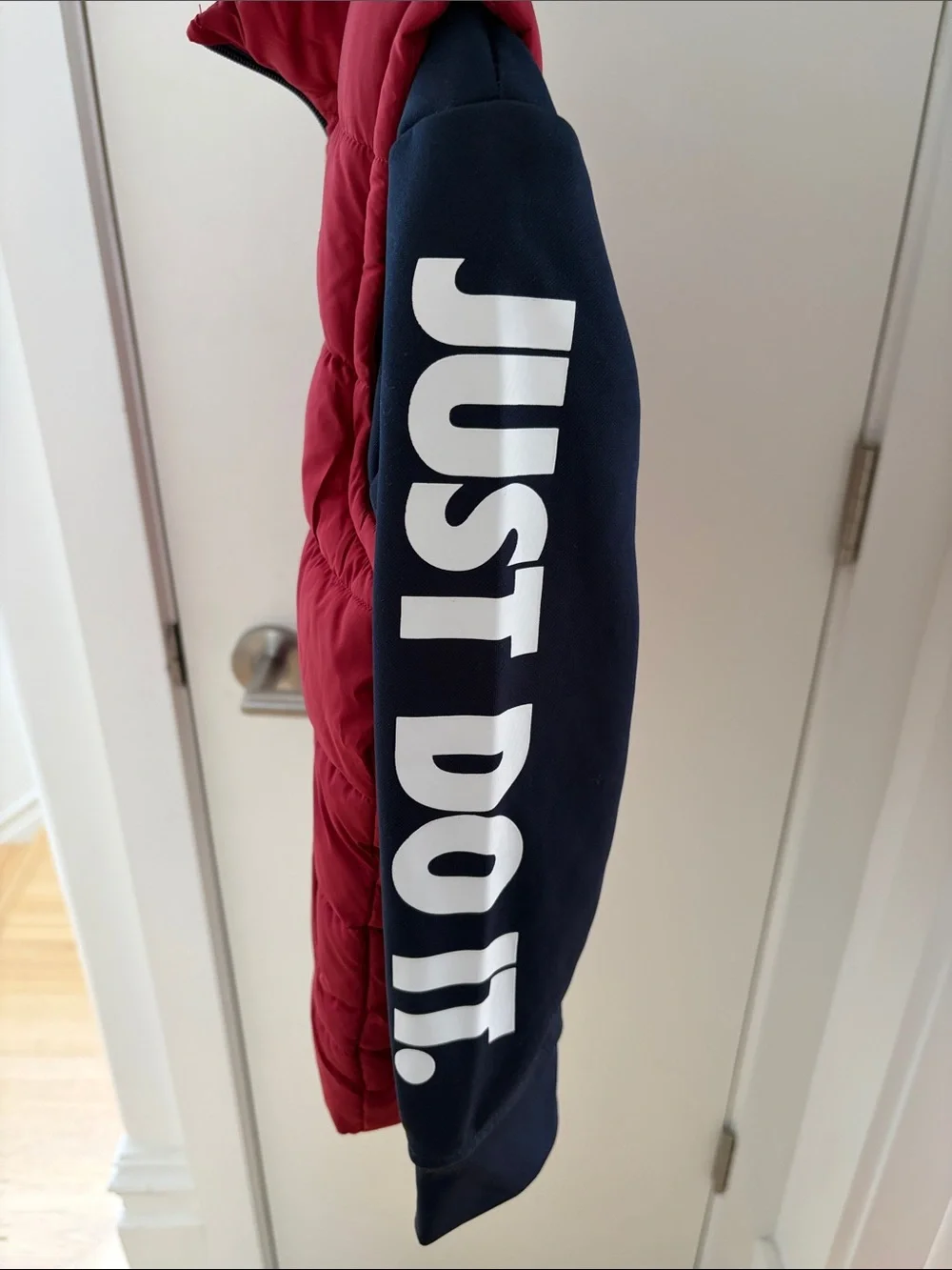 Nike kids red puffer vest jacket